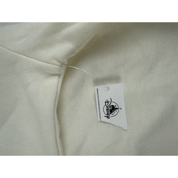 Disney Women Sweatshirt Large White Fleece Hoodie Minnie Mouse Embroidered - Picture 4 of 11